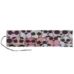 Cute-dog-seamless-pattern-background Roll Up Canvas Pencil Holder (l) by Simbadda