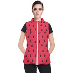 Seamless-watermelon-surface-texture Women s Puffer Vest by Simbadda