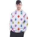 Seamless-pattern-cute-funny-monster-cartoon-isolated-white-background Men s Pullover Hoodie View1