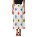 Seamless-pattern-cute-funny-monster-cartoon-isolated-white-background Classic Midi Chiffon Skirt View1