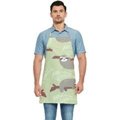 Sloths-pattern-design Kitchen Apron