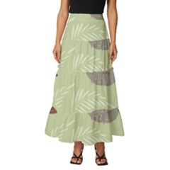 Sloths-pattern-design Tiered Ruffle Maxi Skirt by Simbadda