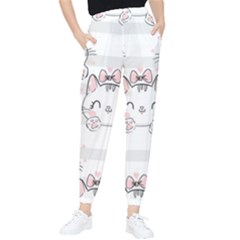 Cat-with-bow-pattern Women s Tapered Pants by Simbadda