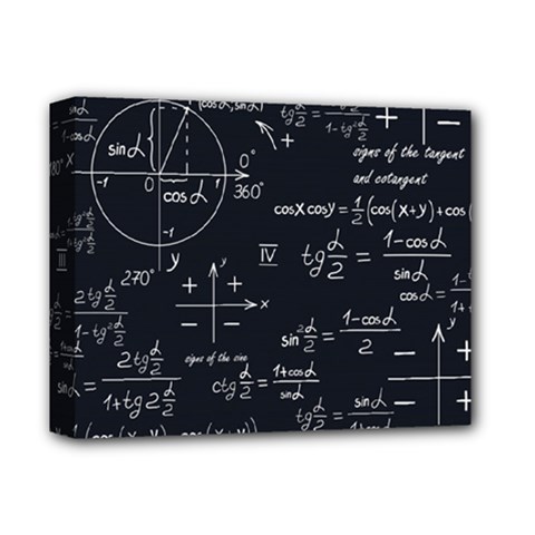 Mathematical-seamless-pattern-with-geometric-shapes-formulas Deluxe Canvas 14  X 11  (stretched)