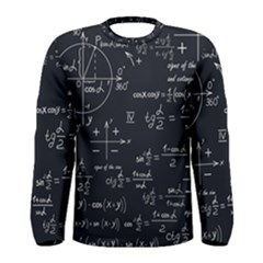 Mathematical-seamless-pattern-with-geometric-shapes-formulas Men s Long Sleeve Tee by Simbadda