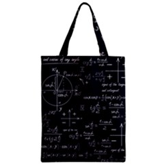 Mathematical-seamless-pattern-with-geometric-shapes-formulas Zipper Classic Tote Bag by Simbadda