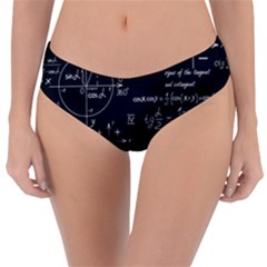 Mathematical-seamless-pattern-with-geometric-shapes-formulas Reversible Classic Bikini Bottoms by Simbadda