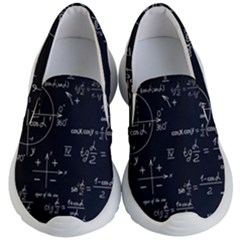 Mathematical-seamless-pattern-with-geometric-shapes-formulas Kids Lightweight Slip Ons by Simbadda