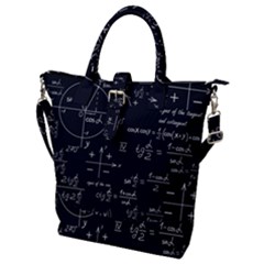 Mathematical-seamless-pattern-with-geometric-shapes-formulas Buckle Top Tote Bag by Simbadda