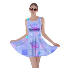 Seamless-pattern-pastel-galaxy-future Skater Dress by Simbadda