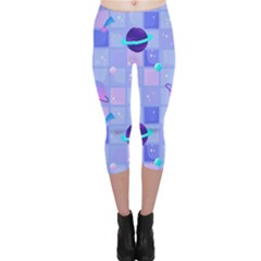 Seamless-pattern-pastel-galaxy-future Capri Leggings  by Simbadda