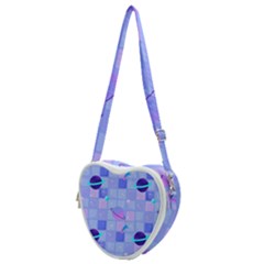 Seamless-pattern-pastel-galaxy-future Heart Shoulder Bag by Simbadda