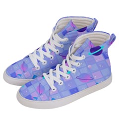 Seamless-pattern-pastel-galaxy-future Men s Hi-top Skate Sneakers by Simbadda