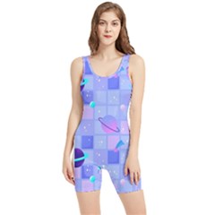 Seamless-pattern-pastel-galaxy-future Women s Wrestling Singlet by Simbadda