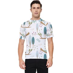 Pattern-sloth-woodland Men s Short Sleeve Rash Guard by Simbadda