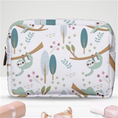 Pattern-sloth-woodland Make Up Pouch (medium) by Simbadda