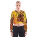 Abstract Oil Painting Cropped Sweatshirt View1