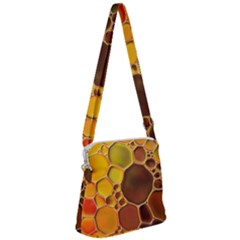 Abstract Oil Painting Zipper Messenger Bag by Excel