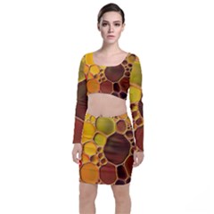 Abstract Oil Painting Top And Skirt Sets by Excel