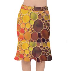 Abstract Oil Painting Short Mermaid Skirt