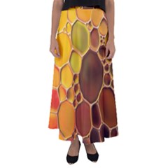 Abstract Oil Painting Flared Maxi Skirt by Excel