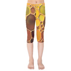 Abstract Oil Painting Kids  Capri Leggings  by Excel