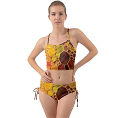 Abstract Oil Painting Mini Tank Bikini Set by Excel