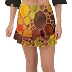 Abstract Oil Painting Fishtail Mini Chiffon Skirt by Excel