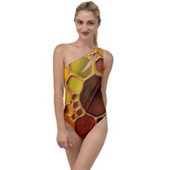 Abstract Oil Painting To One Side Swimsuit by Excel