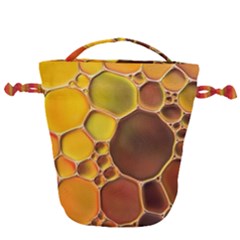 Abstract Oil Painting Drawstring Bucket Bag by Excel