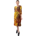 Abstract Oil Painting Ruffle End Midi Chiffon Dress View1