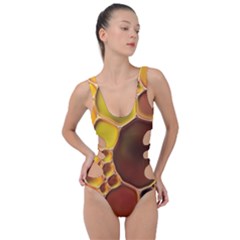 Abstract Oil Painting Side Cut Out Swimsuit by Excel