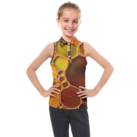 Abstract Oil Painting Kids  Sleeveless Polo Tee by Excel