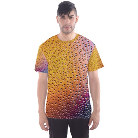 Rain Drop Abstract Design Men s Sport Mesh Tee by Excel