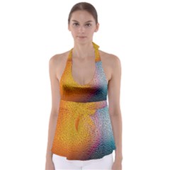 Rain Drop Abstract Design Babydoll Tankini Top by Excel