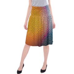 Rain Drop Abstract Design Midi Beach Skirt by Excel