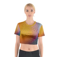 Rain Drop Abstract Design Cotton Crop Top by Excel