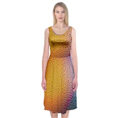 Rain Drop Abstract Design Midi Sleeveless Dress by Excel