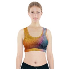 Rain Drop Abstract Design Sports Bra With Pocket by Excel