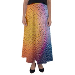 Rain Drop Abstract Design Flared Maxi Skirt by Excel