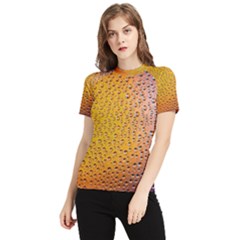 Rain Drop Abstract Design Women s Short Sleeve Rash Guard by Excel