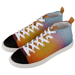 Rain Drop Abstract Design Men s Mid-top Canvas Sneakers by Excel