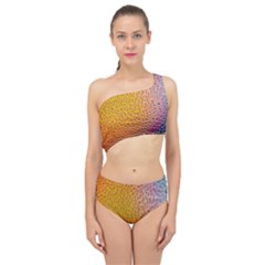 Rain Drop Abstract Design Spliced Up Two Piece Swimsuit by Excel