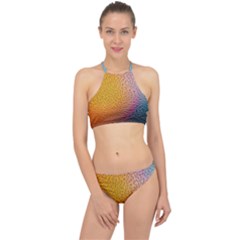 Rain Drop Abstract Design Halter Bikini Set