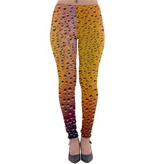 Rain Drop Abstract Design Lightweight Velour Leggings by Excel