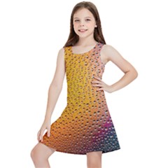 Rain Drop Abstract Design Kids  Lightweight Sleeveless Dress by Excel