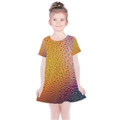 Rain Drop Abstract Design Kids  Simple Cotton Dress by Excel