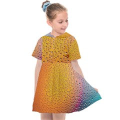 Rain Drop Abstract Design Kids  Sailor Dress by Excel