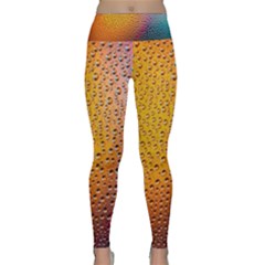 Rain Drop Abstract Design Lightweight Velour Classic Yoga Leggings by Excel