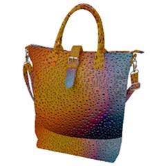 Rain Drop Abstract Design Buckle Top Tote Bag by Excel